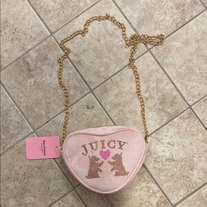 Juicy Couture Pink Heart-Shaped Crossbody Bag NWT
